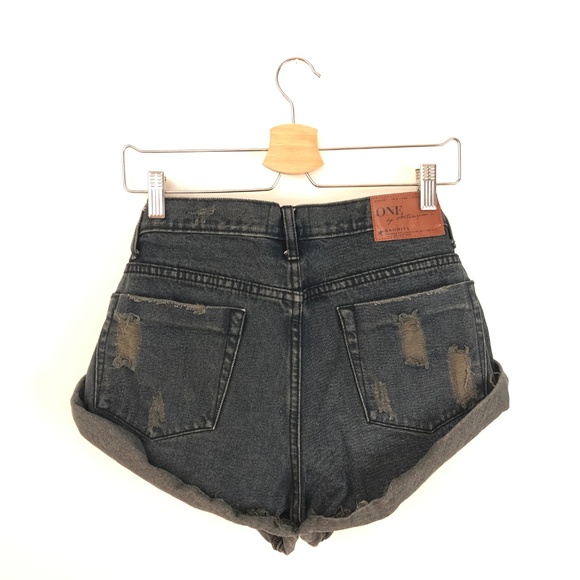 One Teaspoon Free People Bandit Shorts Shredded XL - Picture 3 of 8